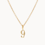 9ct Gold Lucky Number Necklace-Wild Fawn Jewellery