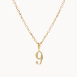 9ct Gold Lucky Number Necklace-Wild Fawn Jewellery