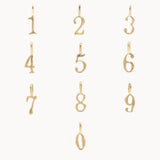 9ct Gold Lucky Number Charm Pendant-Wild Fawn Jewellery