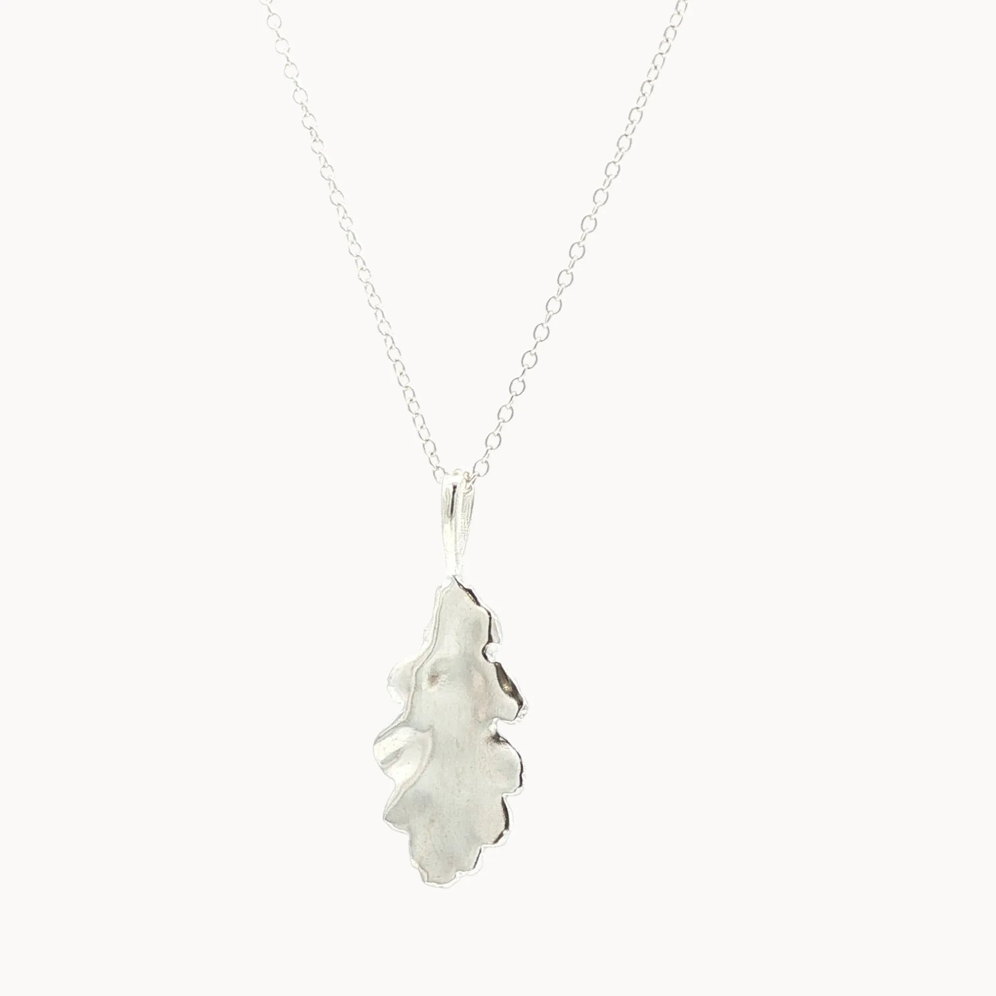 Silver Oak Leaf Necklace-Wild Fawn Jewellery