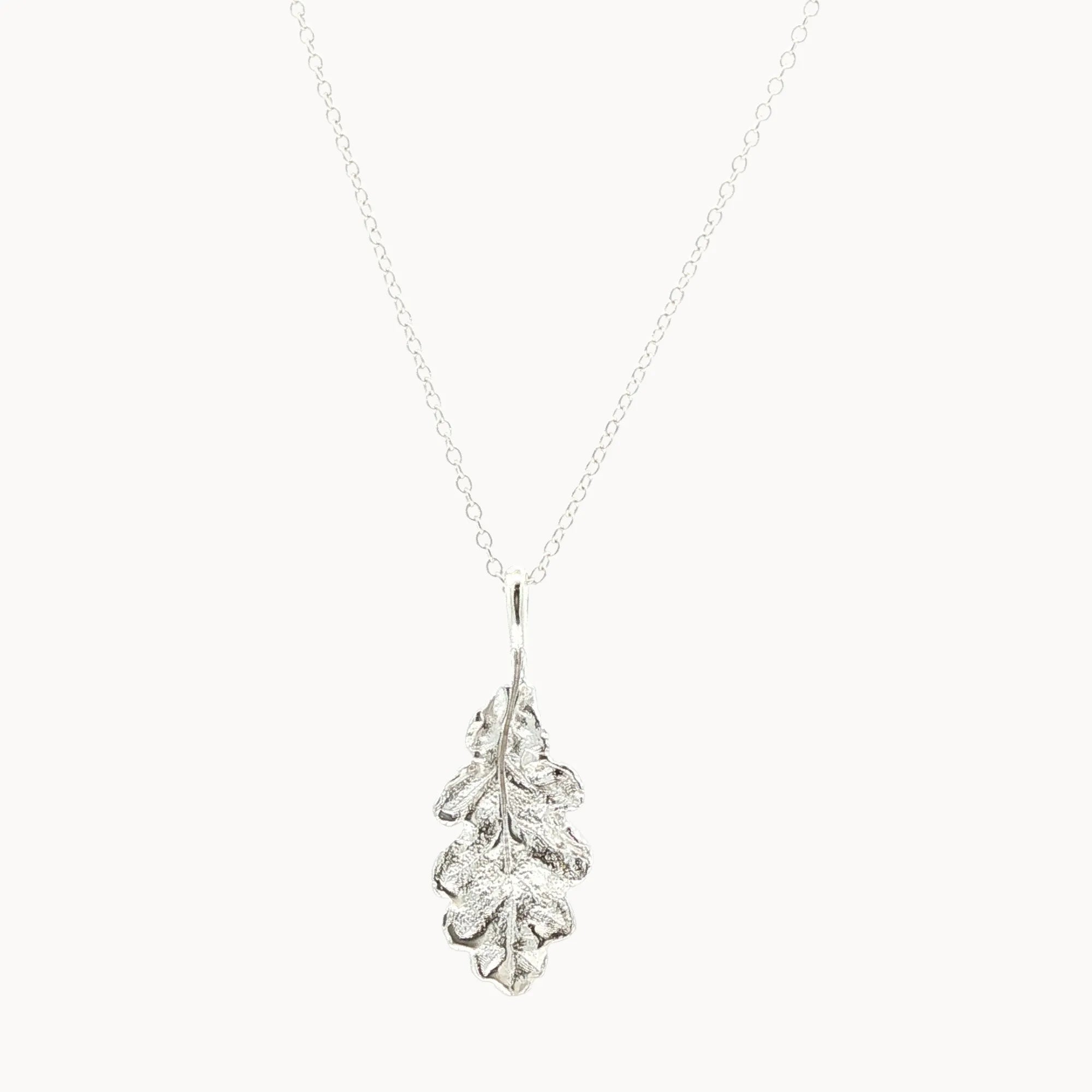 Silver Oak Leaf Necklace-Wild Fawn Jewellery