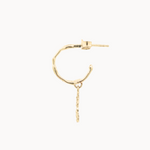 9ct Gold Oak Leaf Hoop Earrings-Wild Fawn Jewellery