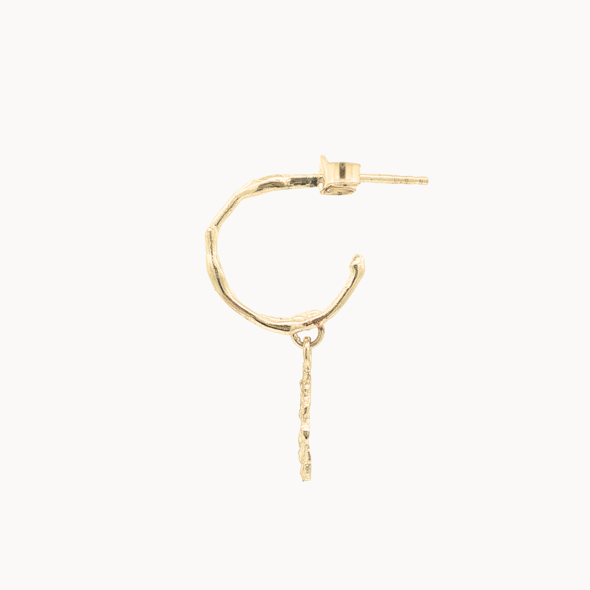9ct Gold Oak Leaf Hoop Earrings-Wild Fawn Jewellery