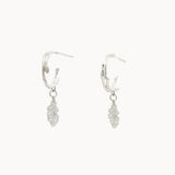 Silver Oak Leaf Hoop Earrings-Wild Fawn Jewellery