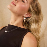 Silver Balancing Pebble Dangle Earrings-Earrings-Wild Fawn Jewellery