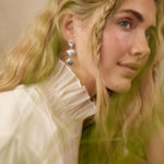 Silver Balancing Pebble Dangle Earrings-Earrings-Wild Fawn Jewellery