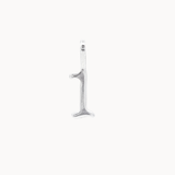Silver number '1' pendant on a white background