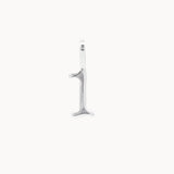 Silver number '1' pendant on a white background