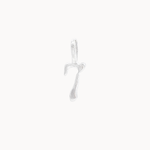 Silver seven pendant on a white background