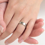 Platinum Wide Flat Wedding Ring