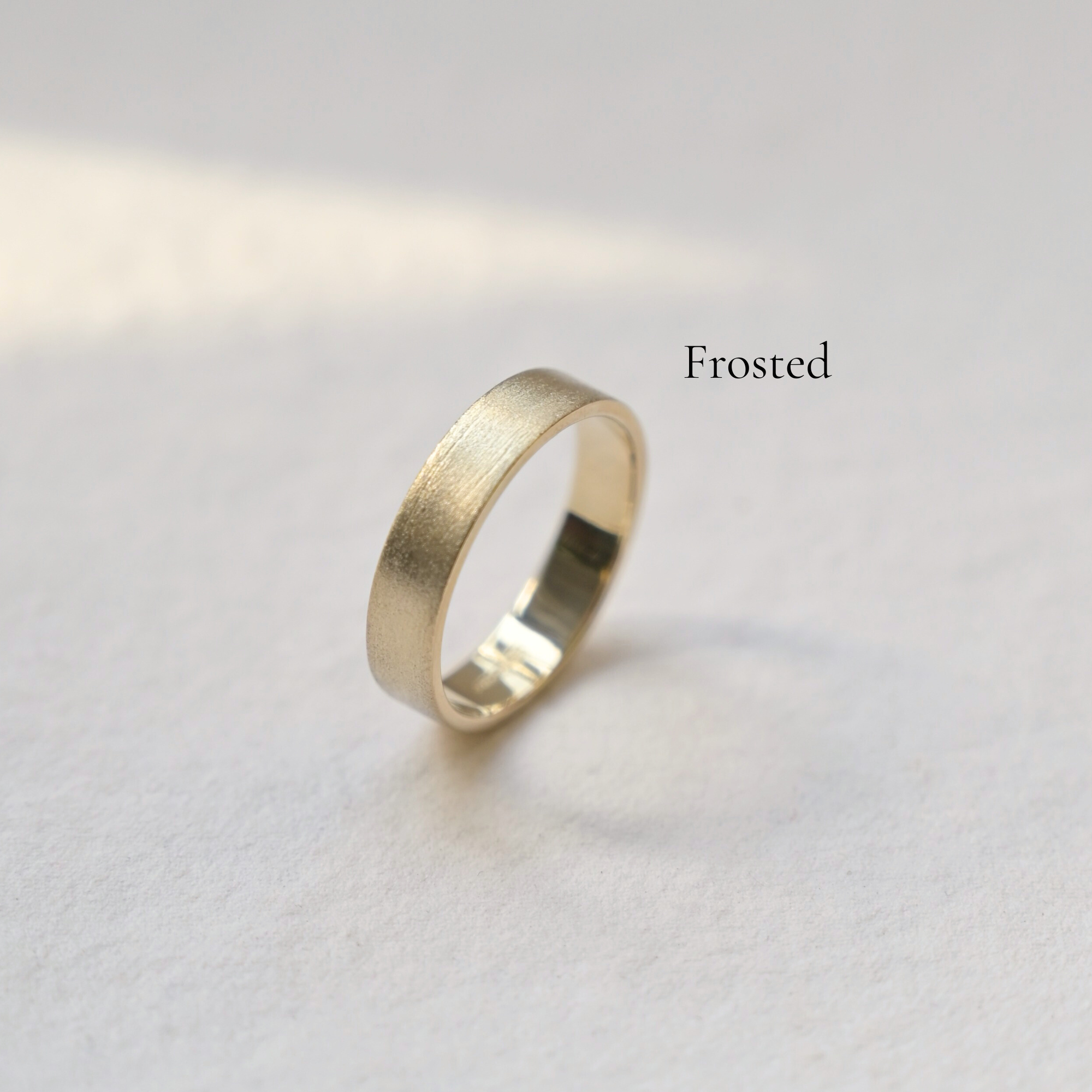 Platinum Wide Flat Wedding Ring