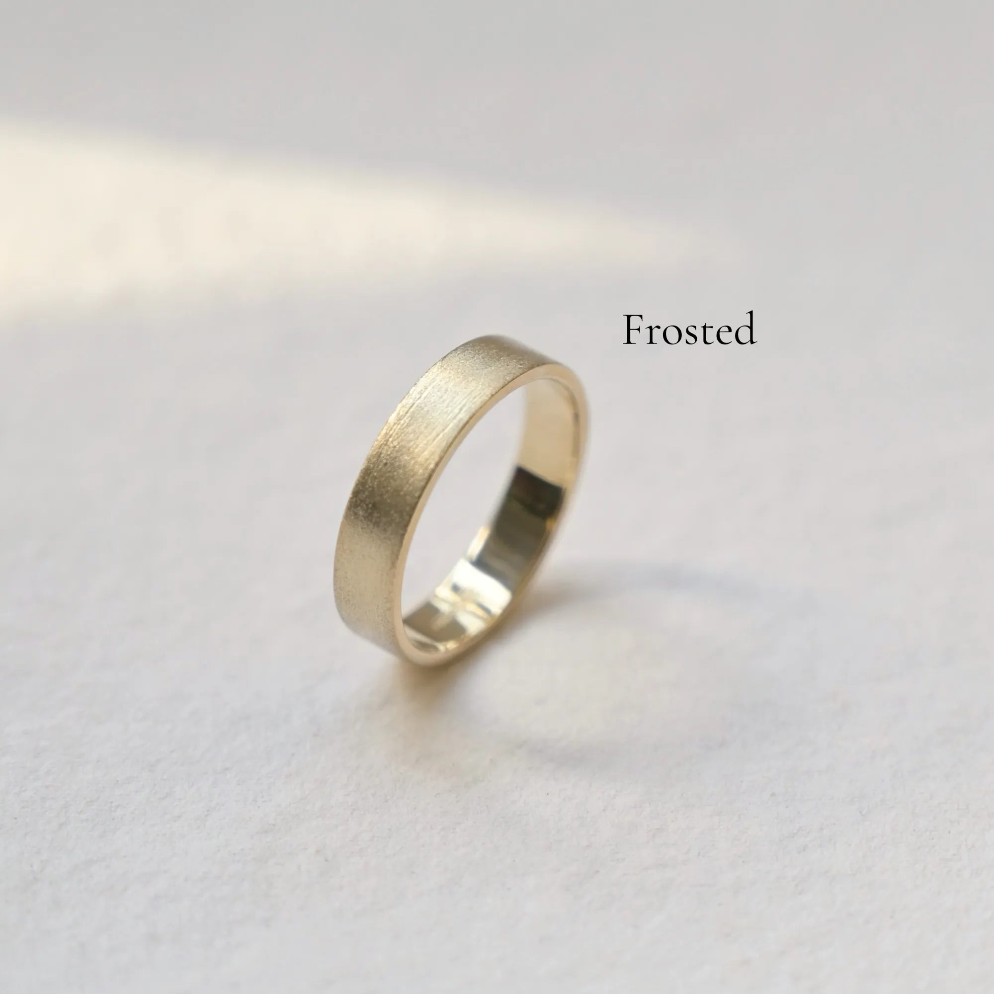 Platinum Wide Flat Wedding Ring