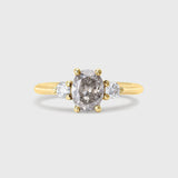 Salt and Pepper Diamond Engagement Ring