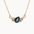 Gold necklace with a pear-shaped sapphire, round blue and green sapphires and diamonds