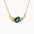 Gold necklace with a pear-shaped sapphire, round blue and green sapphires and diamonds