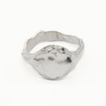 Silver Bloom Full Moon Ring
