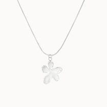 Silver Blossom Flower Necklace
