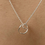 Silver Flow Duo Pendant Necklace