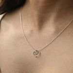 Silver Flow Duo Pendant Necklace