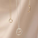 Silver Flow Duo Pendant Necklace