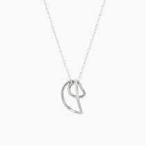 Silver Flow Duo Pendant Necklace