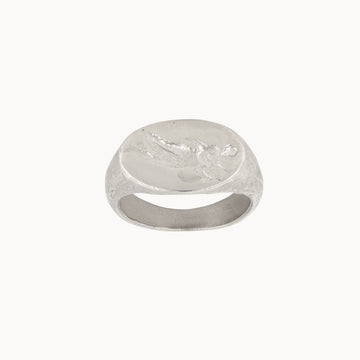 Silver Goddess Signet Ring