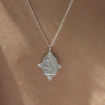 Silver Goddess Themis Pendant Necklace