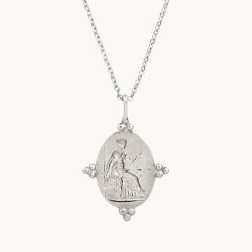 Silver Goddess Themis Pendant Necklace