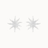 Silver Large Sun Earrings