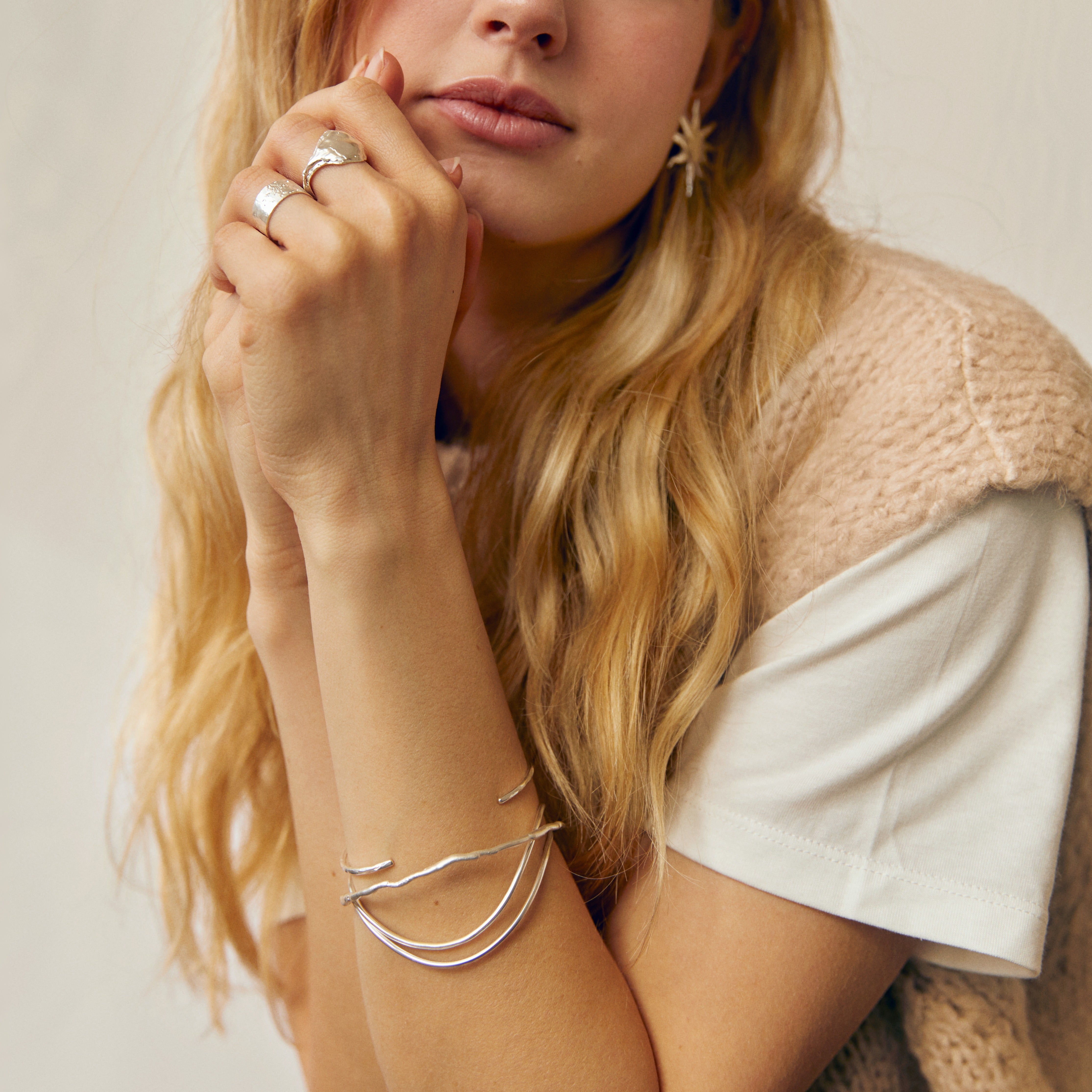 Silver Flow Bangle