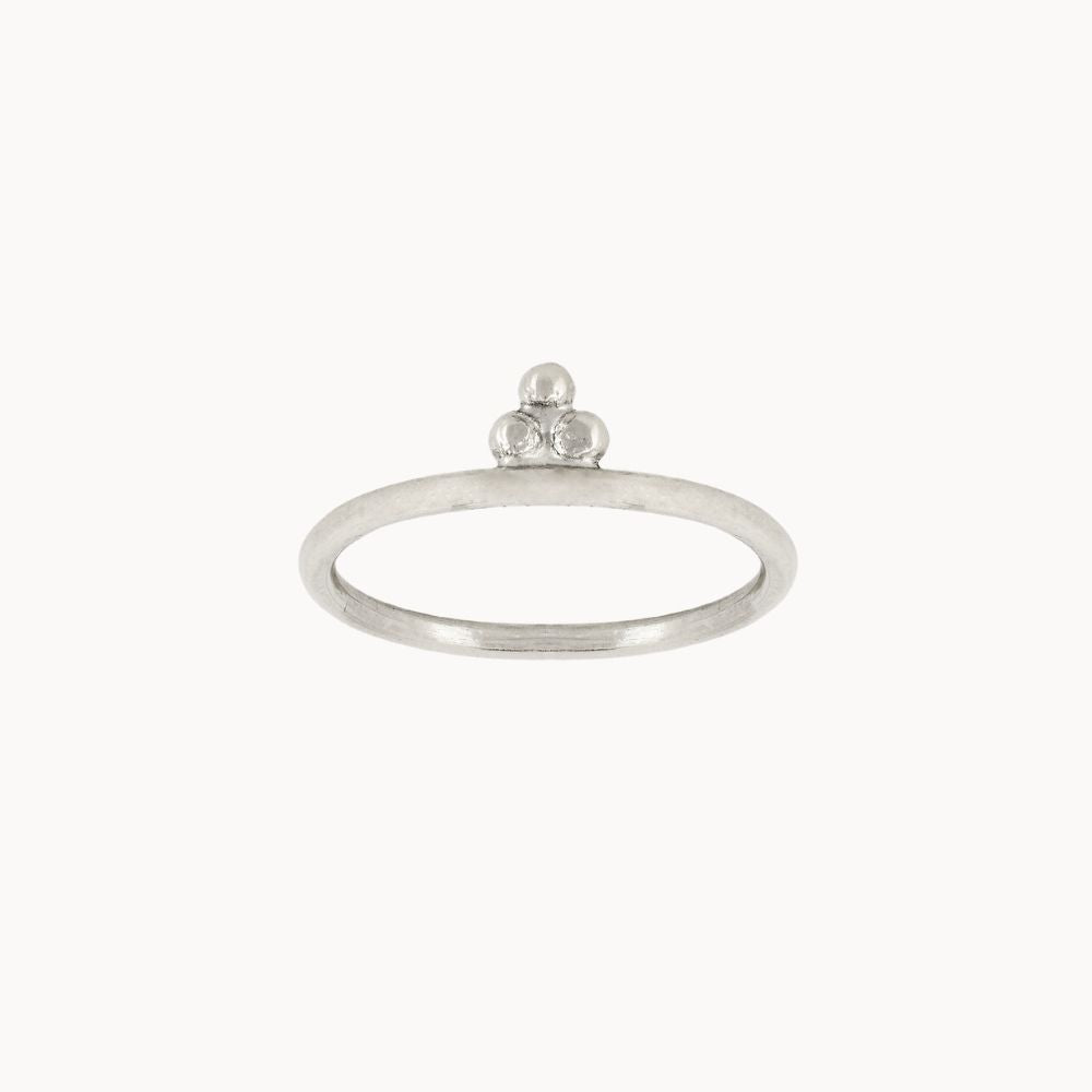 Silver Ornate Stacking Ring