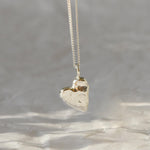 Silver Personalised Handformed Heart Pendant Necklace
