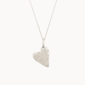 Silver Personalised Handformed Heart Pendant Necklace