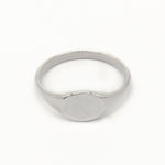 Silver Personalised Initial Signet Ring