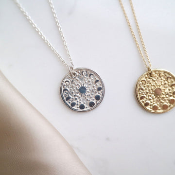 Silver Personalised Moonphase Necklace
