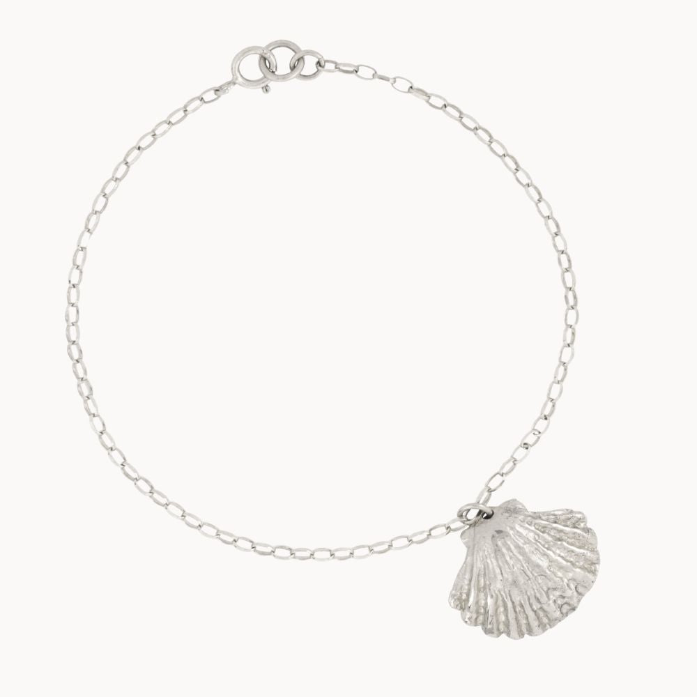 Silver Seashell Charm Bracelet