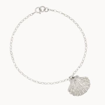 Silver Seashell Charm Bracelet
