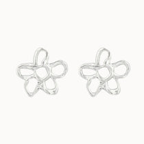 Silver Statement Flower Studs