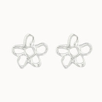 Silver Statement Flower Studs