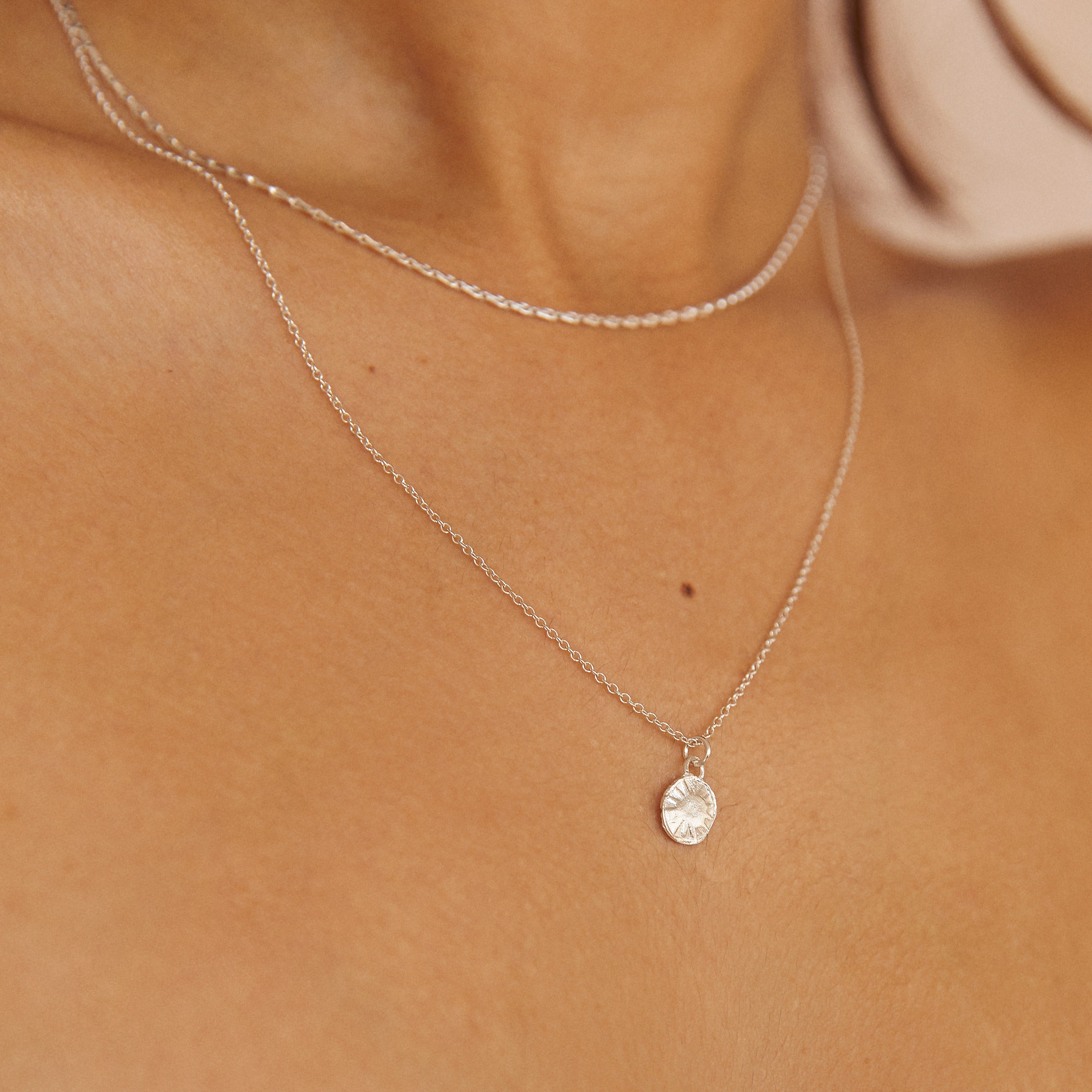 Silver Sunburst Necklace