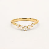 The Dainty Diamond Curved Wedding Ring-Wedding Ring-Wild Fawn Jewellery