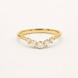 The Dainty Diamond Curved Wedding Ring-Wedding Ring-Wild Fawn Jewellery