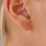 Solid Gold Sensitive Ears Tiny Studs