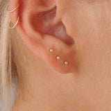 Solid Gold Sensitive Ears Tiny Studs