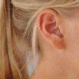 Solid Gold Sensitive Ears Tiny Studs