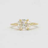 Solitaire East-West 6-Claw Diamond Engagement Ring