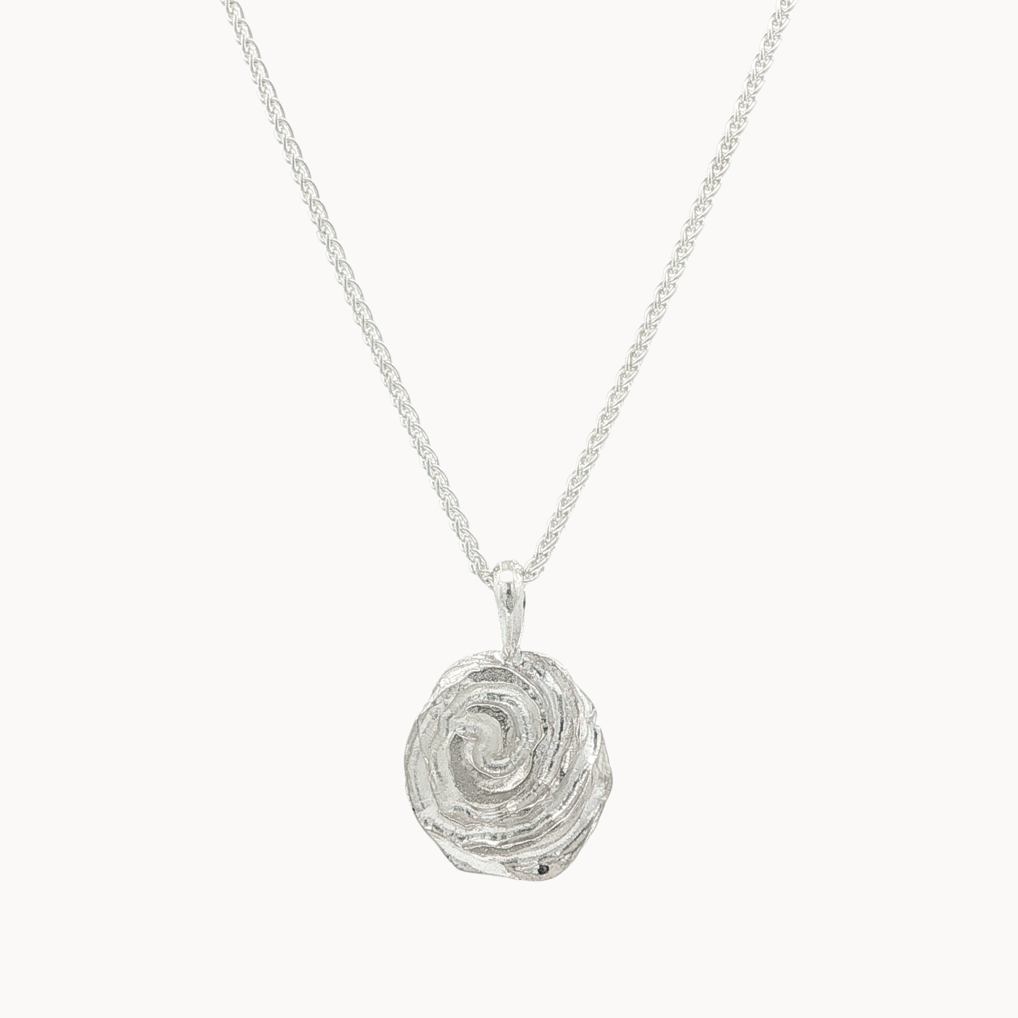 Silver Spiral Pendant Necklace-Necklaces-Wild Fawn Jewellery