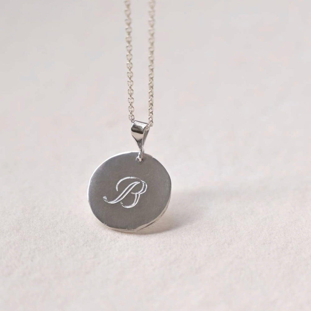 Statement Silver Initial Necklace