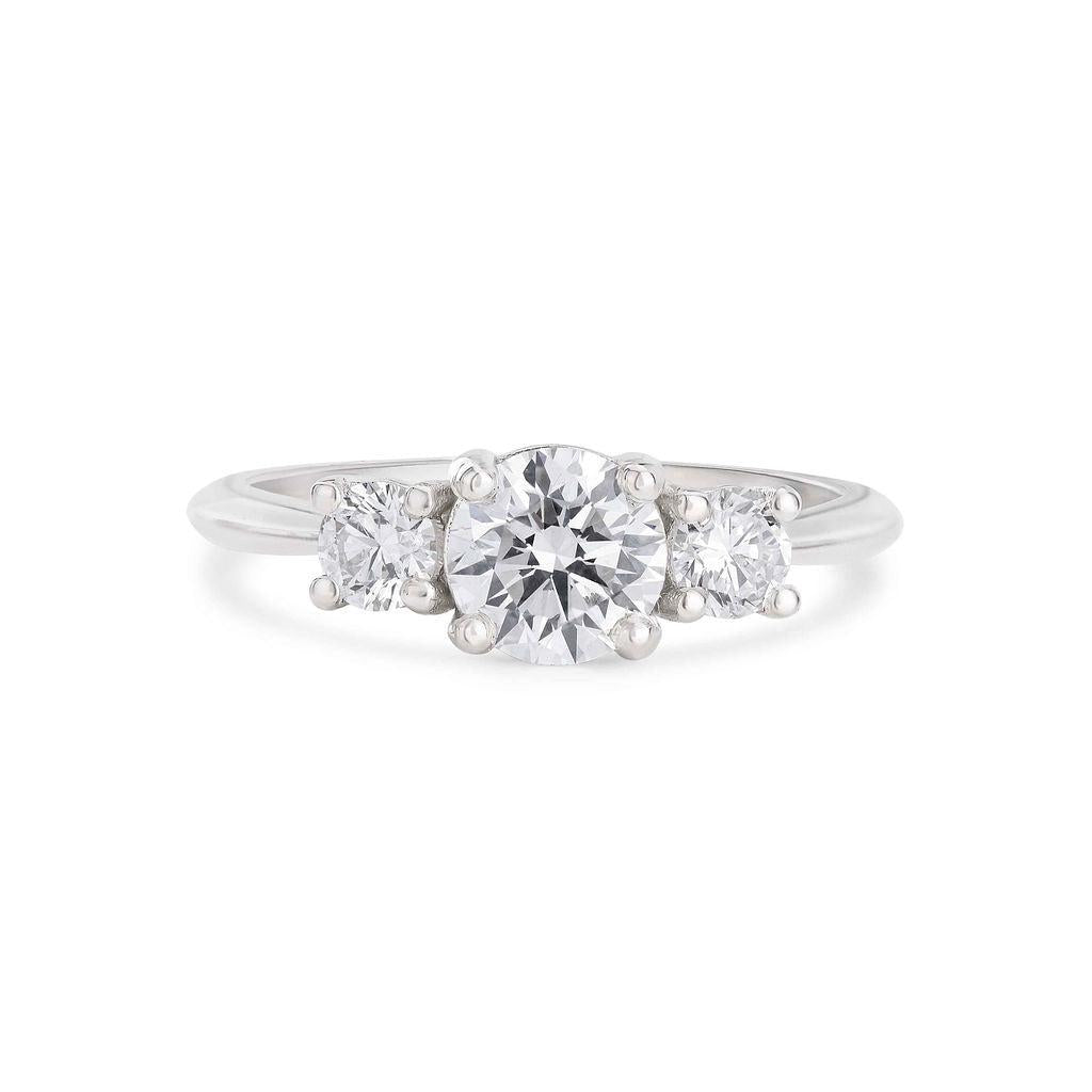 Trilogy Diamond White Gold Engagement Ring