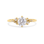 9ct Gold Diamond Cluster Engagement Ring on a white background